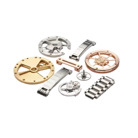 Structural parts for luxury goods and watchmaking